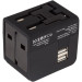 Мережевий зарядний пристрій XO WL01 2USB Universal UK/EU/US Black